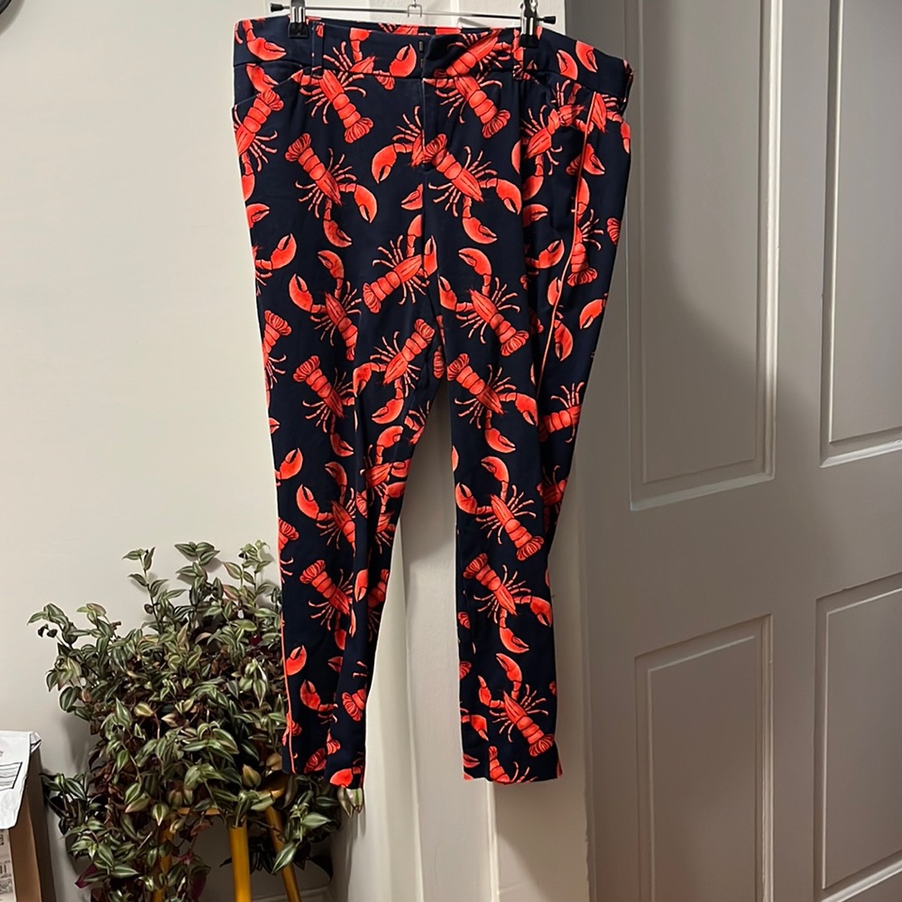 Old Navy Lobster Print Pixie Ankle Pants Size 14 Petite